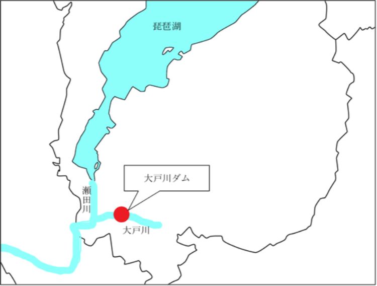 大戸川の位置を示す地図