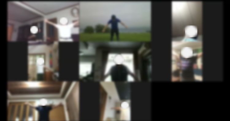 zoom体操会の画面